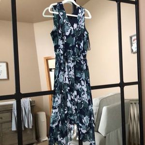 Dress sleeveless floral print Banana Republic